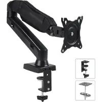 Macleans MC-860 - Monteringssæt - justerbar arm - for LCD display - sort - skærmstørrelse: 13-27 - skrivebordsmonterbar
