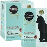Cosma Økonomipakke: 48 x 40 g Soup - Laks med Squash