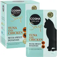 Cosma Økonomipakke: 48 x 40 g Soup - Tun & Kylling med Søde Kartofler