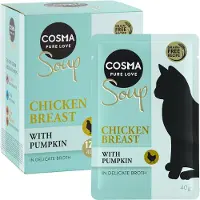 Cosma Økonomipakke: 24 x 40 g Soup - Kyllingebryst med Græskar