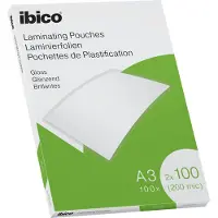 Ibico Gloss A3 100 Mic Lamineringsplomber 100 Enheder