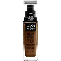 Nyx Can't Stop Won't Stop Full Coverage Foundation Walnut 30 ml