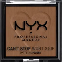 Nyx Can’t Stop Won’t Stop Mattifying Powder Kompaktpudder 6 g Nr. 09 - Deep