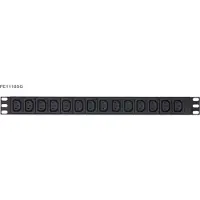 Aten PE1118SG-AT-G, Basis, Målte, 1U, Sort, LCD, 18 AC stikkontakt(er), C13 forbinder