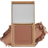 Sigma Beauty Matte Bronzer - Longwear Light Bronzer Powder med mat finish til ansigtet - Opn naturlig solkysset gld (dyb)