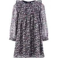 Happy girls Kjole navy / magenta / hvid