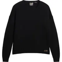 Superdry Superdrytil kvinder. W6110500A Essential navy trøje med rund hals (XS), Casual, Polyester, Lange ærmer, Blå