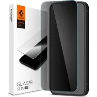 Spigen GlastR Slim skærmbeskytter til iPhone 17e / 16e / 14 / 13 Pro / hærdet glas 9H / heldækkende beskyttelse