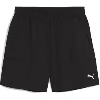 Puma WARDROBE Essentials Relaxed Cargo Shorts 6" Men, Clothing, Black, L