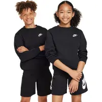 Nike Sweatshirt NSW Club Fleece Crew - Sort/Hvid Børn, størrelse XS: 122-128 cm