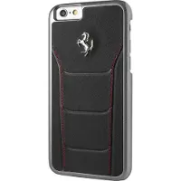 Ferrari Hardcase FESEHCP6BKR iPhone 6/6S 488 sort/rød stikning