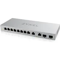 Zyxel XGS1010-12 - V2 - switch - Administreret - 8 x 10/100/1000 + 2 x 100/1000/2.5G + 2 x 1 Gigabit / 10 Gigabit SFP+ (uplink) - desktop, væg-monterbar