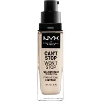 Nyx Can't Stop Won't Stop 24-Hour Foundation Flydende foundation 30 ml Nr. 1.3 - Light Porcelain