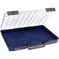 Raaco CarryLite, Værktøjskasse, Polykarbonat (PC), Polypropylen, Blå, Hvid, Hængsel, 413 mm, 330 mm