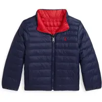 Ralph Lauren Dynejakke - Vendbar - Navy/Rød - - 4 år (104) - Dunjakke
