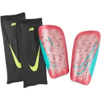 Nike Benskinner Mercurial Lite Superlock Mad Energy - Rød/Turkis, størrelse X-Small/130-140cm