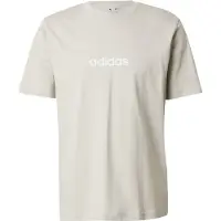 Adidas Funktionsskjorte 'Essentials Linear' lysegrå / hvid