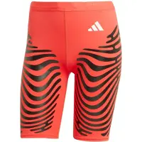 Adidas Dame Adizero Responsive Control Løbe Tight Korte Leggings Semi Lucid Red/Sort