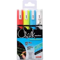 Lyreco Chalkmarker, , rund, ass.farver, pakke a 4 stk