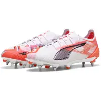 Puma Ultra 5 Ultimate SG Unlimited - Hvid/Sort/Rød - Soft Ground (SG), størrelse 40