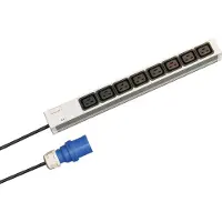Schroff listsokkel IEC C19, 16 A, IEC 60309-stik, 8x IEC C19, 19