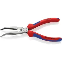 Knipex Fladrundtang med skær sort atramenteret 200 mm, 26 22 200