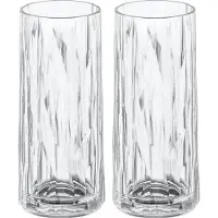 Koziol Club No. 3 longdrinkglas plast 25 cl 2-pak Krystalklar