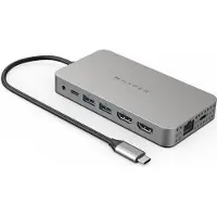 Hyper Next 10-ports USB-C-dockingstation / USB-C-hub med to HDMI-porte / 100 W opladning