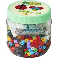 Hama Maxi Perler - 400 Perler stk. - Firkant & Hjerte - - OneSize - Perler