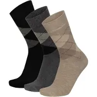 Normani Sokker ' Camel ' beige / brun / grå / sort