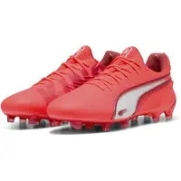 Puma KING ULTIMATE FG/AG Football Boots Unisex, Shoes, Glowing Red/White/Red Fire, 42.5