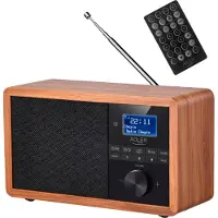 Adler AD 1184, Bærbar, Digital, AM, DAB+, FM, 15 W, 3,5 mm, Sort, Træ