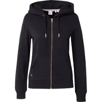 Superdry Superdrytil kvinder. W2012358A Hættetrøje med lynlås og logo Essential sort (M), Casual, Bomuld, Bæredygtig
