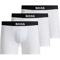 BOSS BOSStil mænd. 50544272 Sæt 3 One hvide boksershorts (L), Afslappet, Bomuld