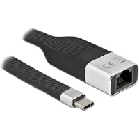 DeLOCK - Netværksadapter - USB-C 3.2 Gen 1 - Gigabit Ethernet - sølv, sort