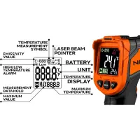 Neo Tools Pyrometer måleinstrument til temperaturvurdering 50-880 °C