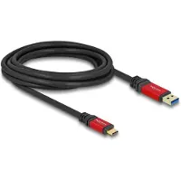 DeLOCK USB 10 Gbps-kabel USB Type-A-stik til USB Type-C-stik 3 m rød metal