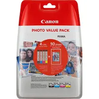 Canon Multipack CLI-571XL + (PP-201 50 sider)