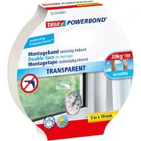 TESA Powerbond - Dobbeltsidet tape - 19 mm x 5 m - transparent