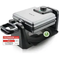 Emerio WM-110984 - Vaffeljern - 1 kW - sort/grå/sølv