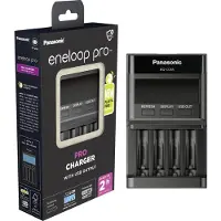 Panasonic eneloop BQ-CC65E - Batterioplader - 4 x batterier lader op - 1 A (USB)