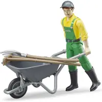 BRUDER Figur - bworld - Landmand m. Tilbehør - 62610 - - OneSize - Legetøjsfigur