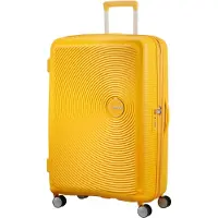 American Tourister Soundbox, Spinner, Gul, Golden Yellow, Polypropylen (PP), 4 hjul, Roterende hjul