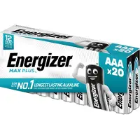 Energizer Batteri, Alkaline Max Plus, AAA, 1,5 V, 20 stk
