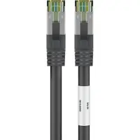 Goobay 66726, 10 m, Cat8.1, S/FTP (S-STP), RJ-45, RJ-45, Sort