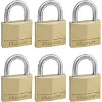 Master Lock 140EURSIX, Konventionelle hængelås, Nøglelås, Indtastet ens, Port, Guld, Messing
