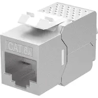 Goobay 79448, Flad, Sølv, RJ-45, IDC, Hunstik, 10GBase-T