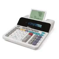 Sharp EL-1901, Desktop, Skærm, 12 cifre, Display vipning, Vekselstrøm/batteri, Hvid