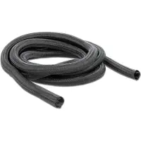 DeLOCK Braided Sleeving self-closing - Flettet hylster - 5 m - sort