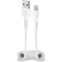 SBS TECABLEUSBIP589SW, Lightning, USB A, Hanstik, Hanstik, Hvid, Lige